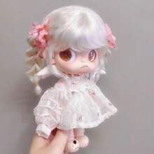裴沁/只卖假发 嘎子姐 Blythe 小布娃娃银白长直软丝(高温丝)假发