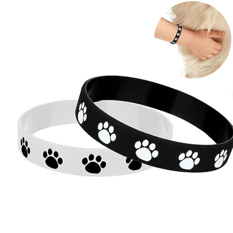 Cute Paw Print Silica Gel Unisex Wristband display picture 1