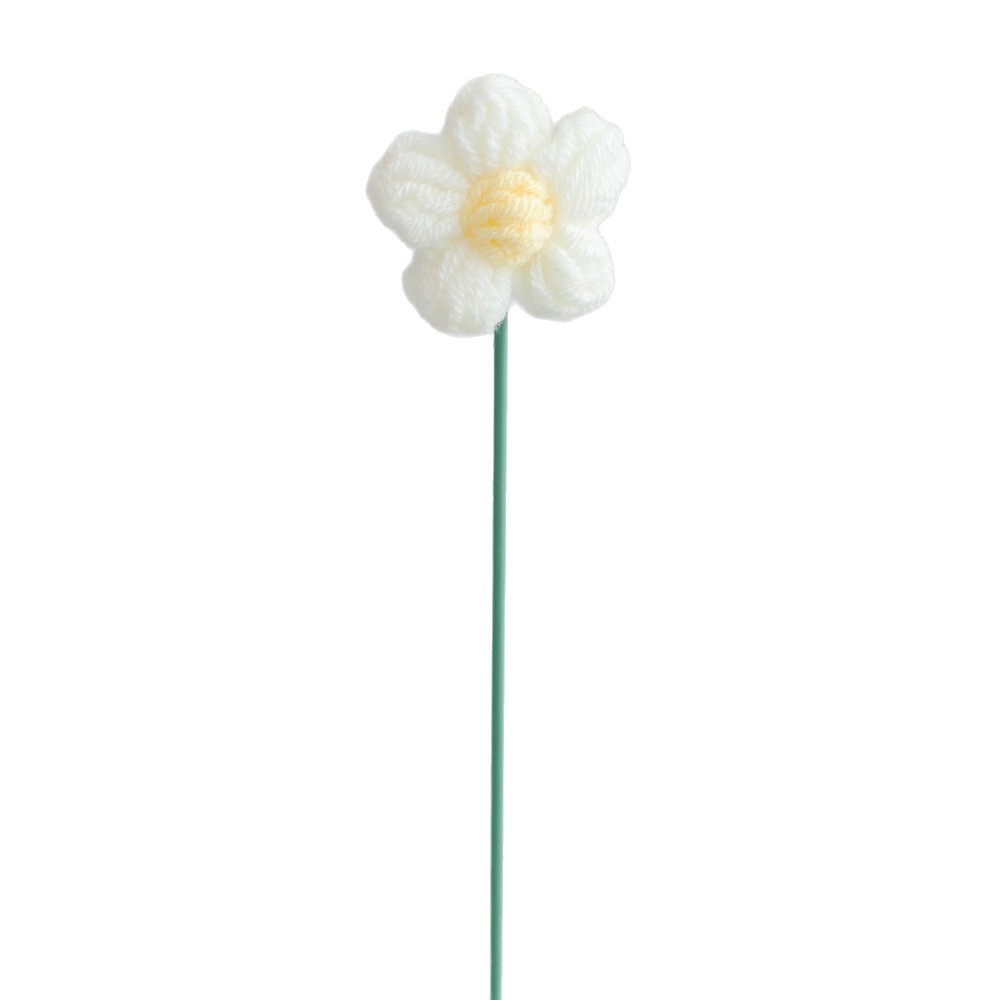Flores de lana, flores de pompón tejidas a mano, ramos sencillos, flores artificiales al por mayor, flores tejidas a mano, ramos de algodón de leche, productos terminados con flores