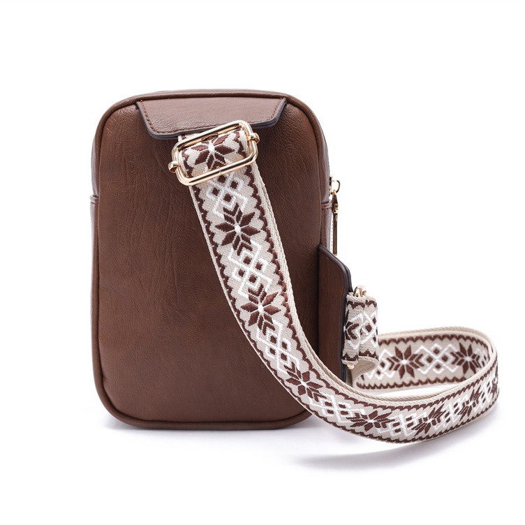 Prettyzys bolso de pecho para mujer bolso de mensajero de cuero PU de moda casual al por mayor bolso de teléfono móvil de viaje bolso de hombro