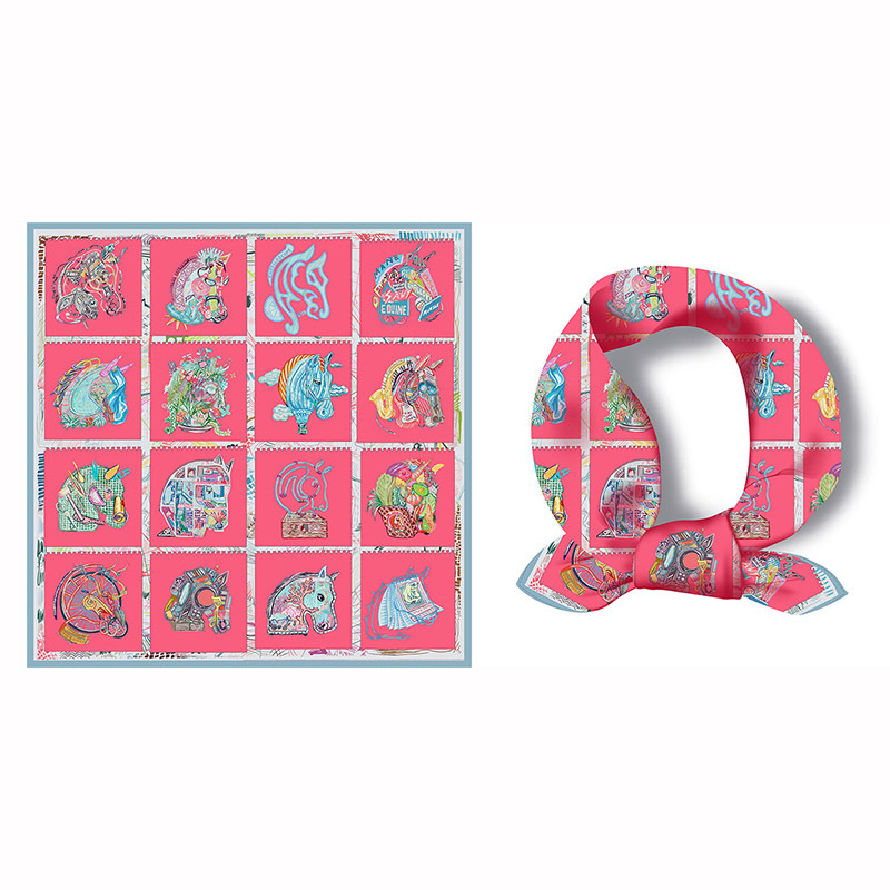 53cm bufandas mujeres moda verano Joker decorativo Cuello pequeño bufanda de pelo con bufanda delgada