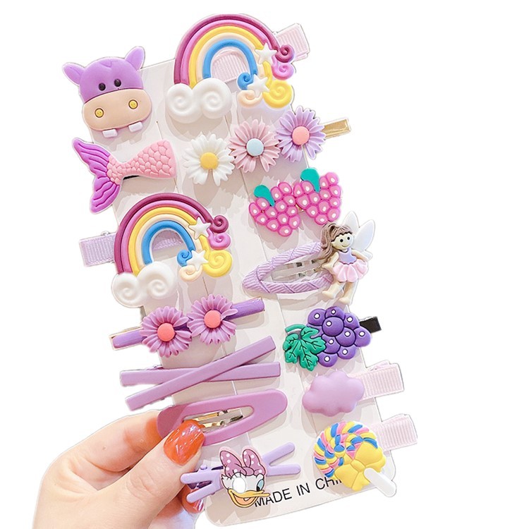 New Baby Hair Accessories Animal Fruit Cardboard Set Children's Hairpin Bangs Clip Girls' Hairpin Head Accessories Clip