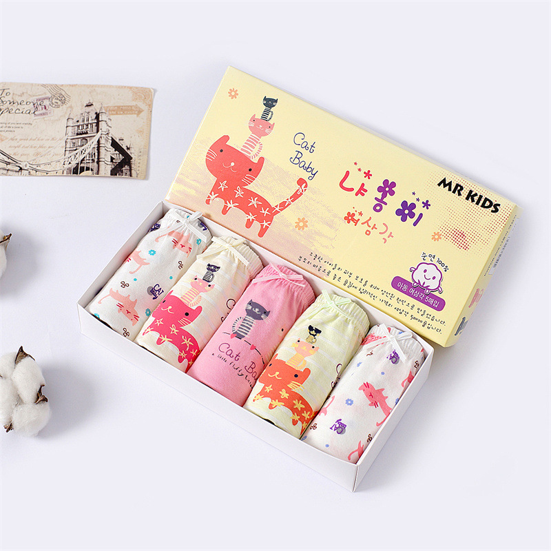 外贸儿童内裤批发纯棉a类不夹屁屁女孩三角裤中小童宝宝女童内裤