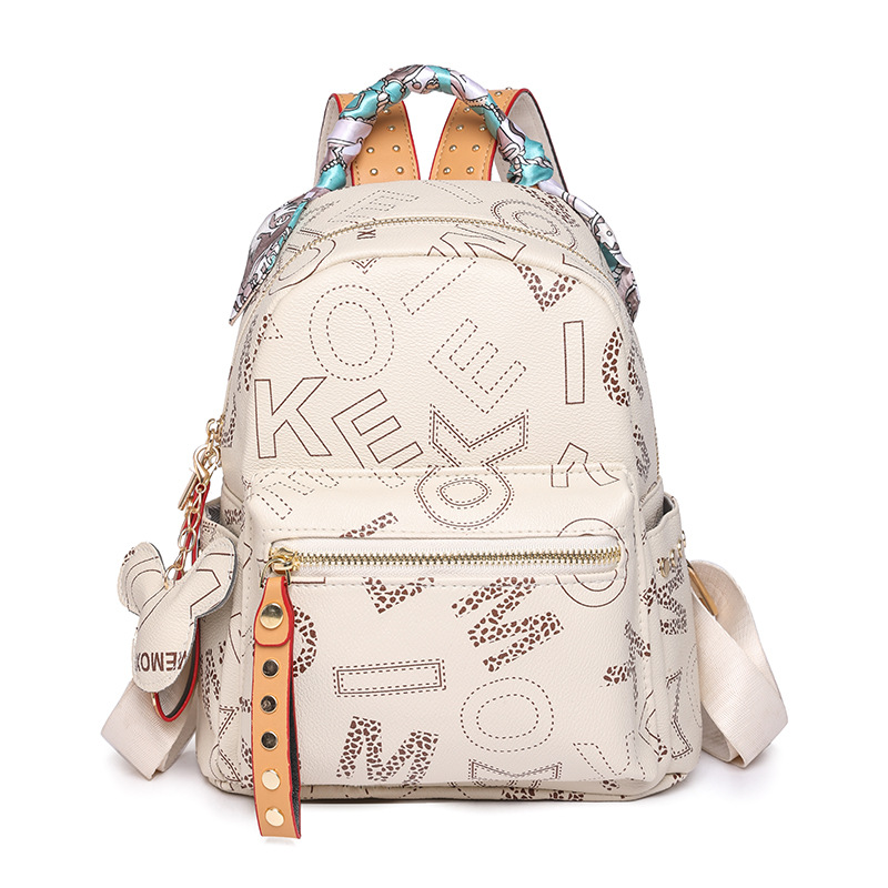 2024 nuevo bolso de las mujeres mochila moda estudiante mochila carta de impresión bolsa de gran capacidad bolsos de las mujeres al por mayor