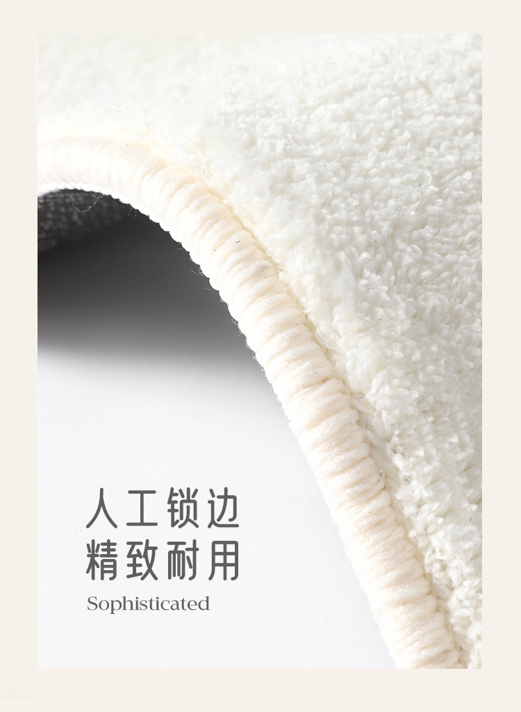 Ins Style Imitation Cashmere Foot Pads Cartoon Cute Stain-Resistant Easy Care Anti-Slip Mat Home Bathroom Bathroom Plush Mat