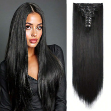 假发发片女双层9件套仿真人发自然无痕隐形中长直发头发蓬松垫发