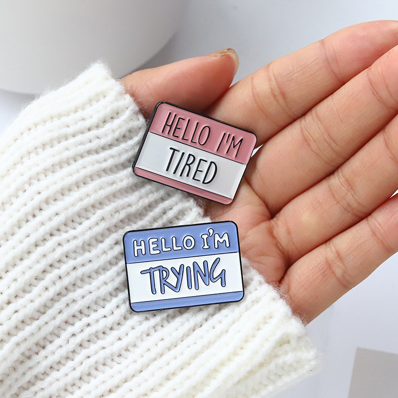 Plating Design Casual Style Casual Pin Letter Alloy Plating Unisex Brooches