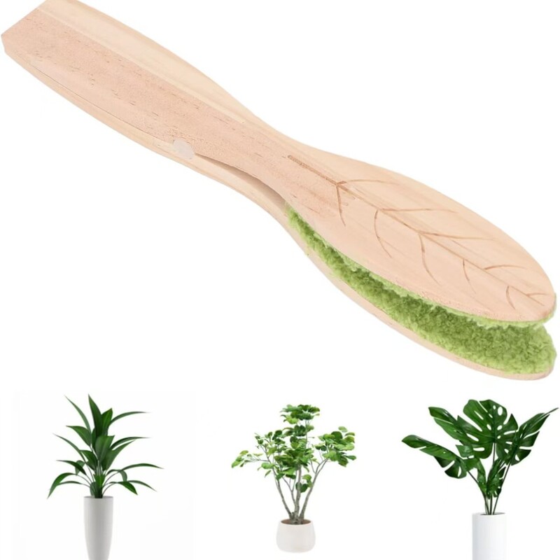 Wooden Leaf Cleaner Cross-Border Wholesale Portable Handheld Leaf Cleaning Brush Creative Potted Leaf Cleaner Wooden Leaf Cleaner Cross-Border Wholesale Portable Handheld Leaf Cleaning Brush Creative Potted Leaf Cleaner