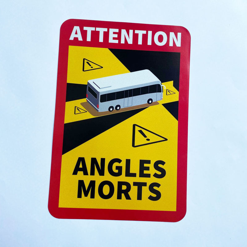 ATENCIÓN magnética pegatinas de punto ciego Amazon Coche autobús ÁNGULOS MORTS imán pegatinas de coche