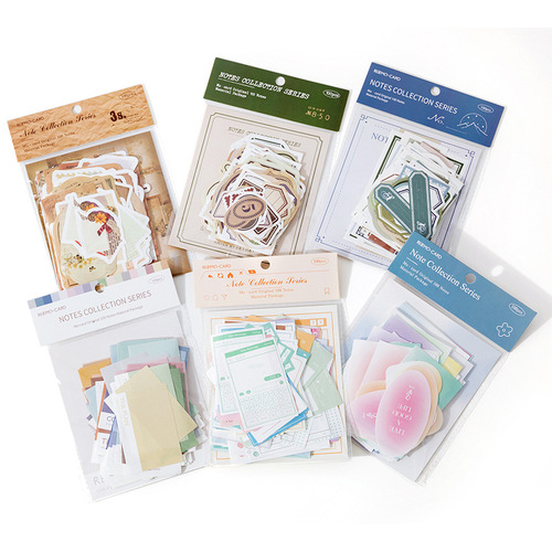 Momo white note material pack note set series ivory white notebook material decorative base paper 6 models