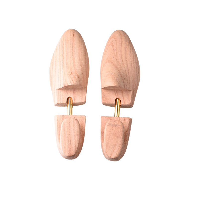 Suministro de stock de alta calidad, soporte de zapatos de madera de toona, soporte de zapatos de madera sólida, soporte de zapatos antiarrugas de alta calidad