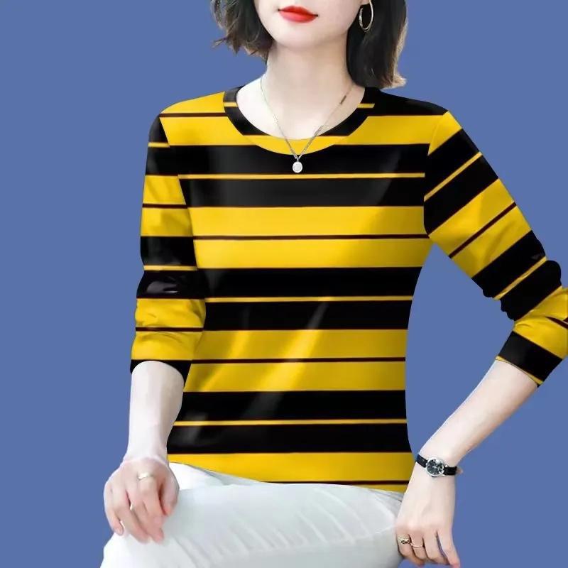 Clearance Foreign Trade Mother Wear Middle-aged and Elderly Age-reducing Casual Base Shirt Women's Slimming Long-sleeved T-shirt Fashionable Foreign Style