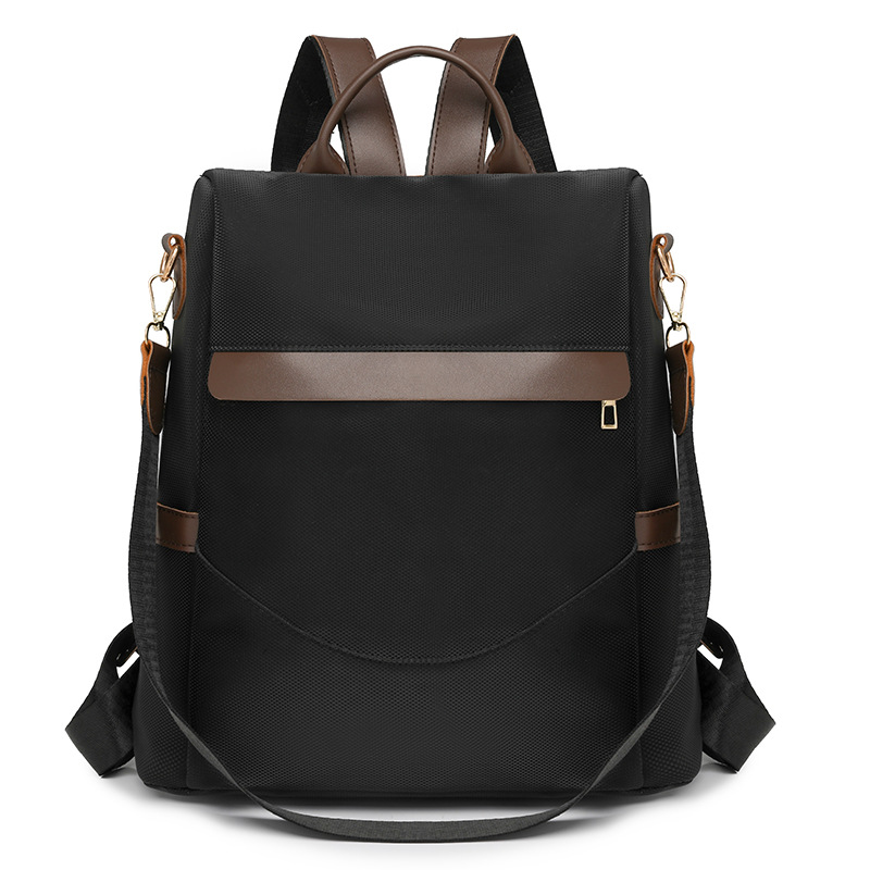 Nueva mochila antirrobo para mujer, mochila de cuero retro para mujer, mochila informal de gran capacidad multicompartimento al por mayor