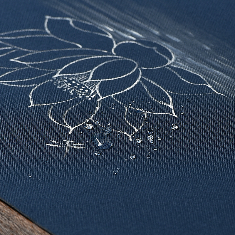 Alfombra de té seca pintada a mano impermeable estera de aislamiento de tela zen mantel de gama alta ceremonia del té titular de la estera corredor de la mesa estera de la placa de té