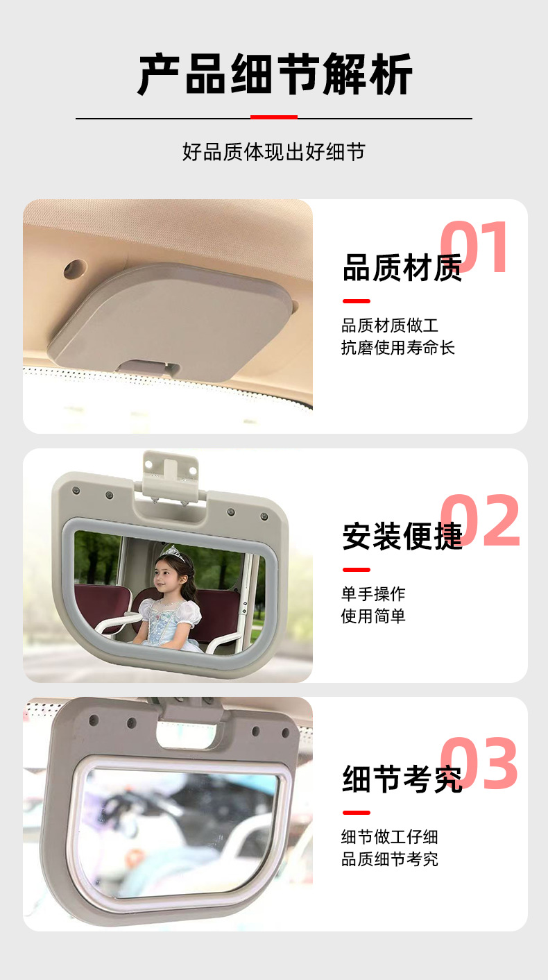 Electric vehicle, electric scooter, tricycle, car canopy, flip-up makeup mirror, anti-dizziness, high-definition in-car makeup mirror