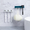 Bathroom bathroom sticky hook bedroom household storage free punch plug link hook hook paste wall toothbrush hanging frame