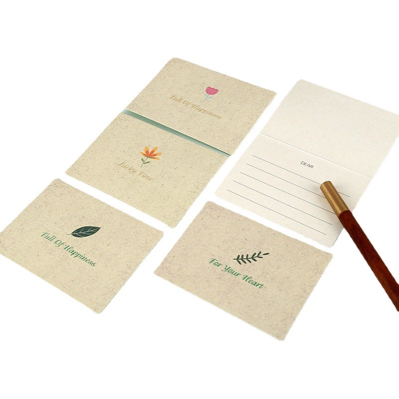 Простой стиль ins почерк благословение пустая открытка бумажный конверт открытка бумажная поздравительная открытка DIY Набор оптом высококачественная одежда