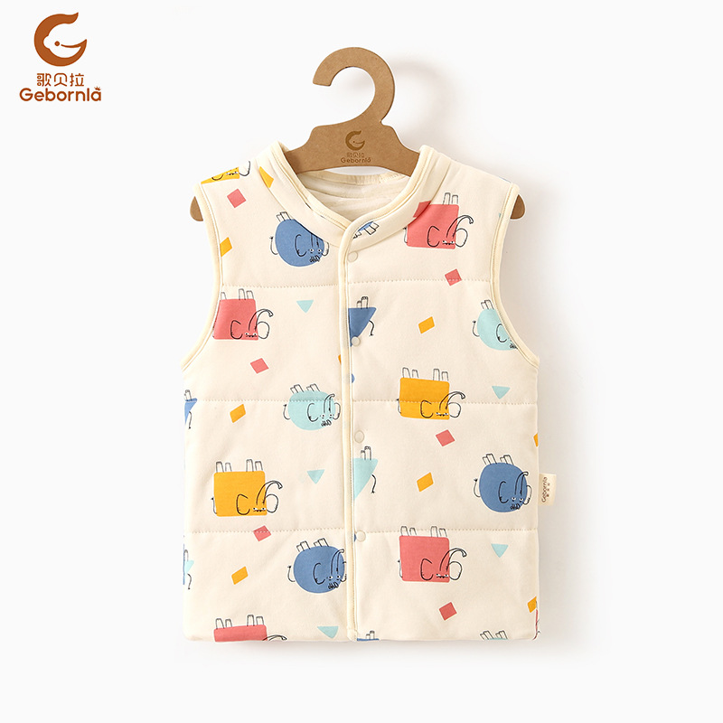 GE Bella Chaleco acolchado de algodón de color infantil Chaleco de algodón de color para niños y niñas Rebeca caliente para bebés Otoño e Invierno