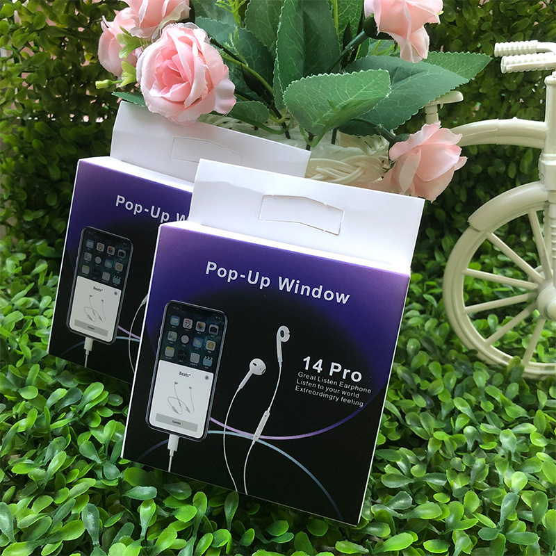 Suitable for Apple 14 PRO Pop-up Window Bluetooth Headset Packaging Box 14 Headset Neutral Colorful Paper Box Crystal Box Matching