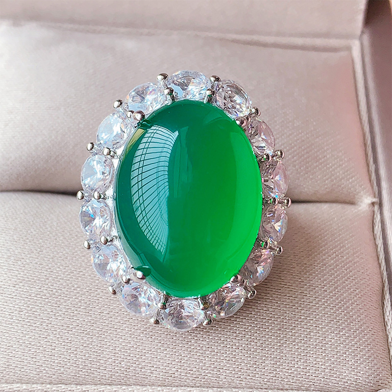 2024 nueva joyería Zhuang Shengsheng simulación europea paloma sangre rojo corindón azul punta cristal liso traje retro principal 15*20