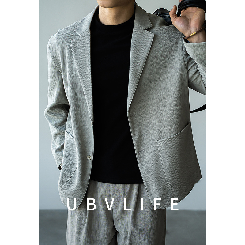 [Traveler Series] Japanese High-end Micro-wrinkle Wide Edition Easy-to-take-care Leisure Suit Men's Business Work Single West