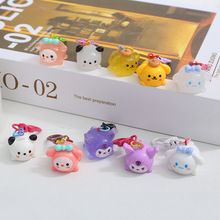 树脂三丽鸥夜光钥匙扣挂件书包挂件钥匙链电玩城小礼品钥匙扣定制