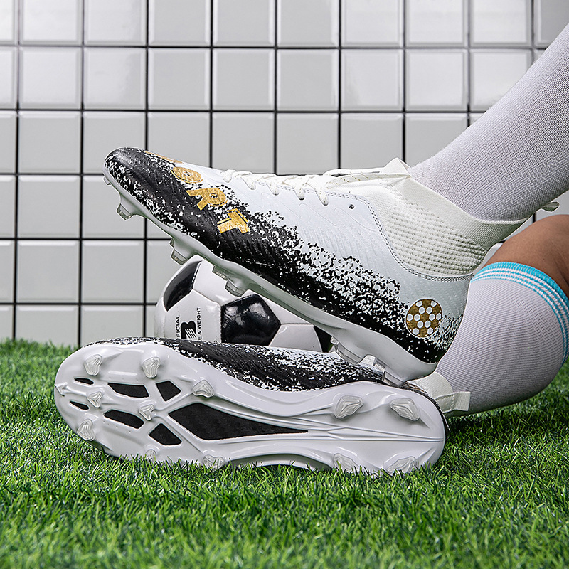2025 nuevos zapatos de fútbol juveniles transfronterizos al aire libre de clavos altos botas de fútbol fábrica directa