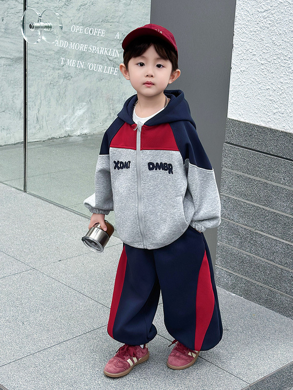 9689儿童装男童秋装洋气套装春秋款2025新款运动秋季时髦中小童酷|undefined