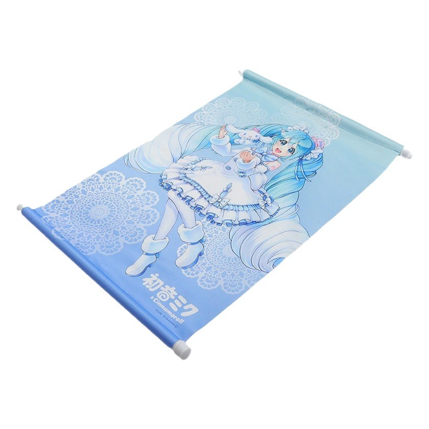 Свиток Висит Картина Персиковая Кожа Бархатное Атласное Масло Холст Теплопередача Печать Японское Аниме Декоративная Живопись Вторичный Плакат Висит Ткань Живопись