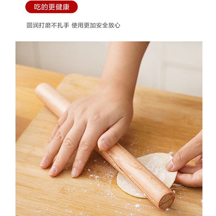 麺棒黒檀家庭用無垢材餃子の皮圧延ベーキングツール麺棒全体木製ノンスティック麺棒|undefined