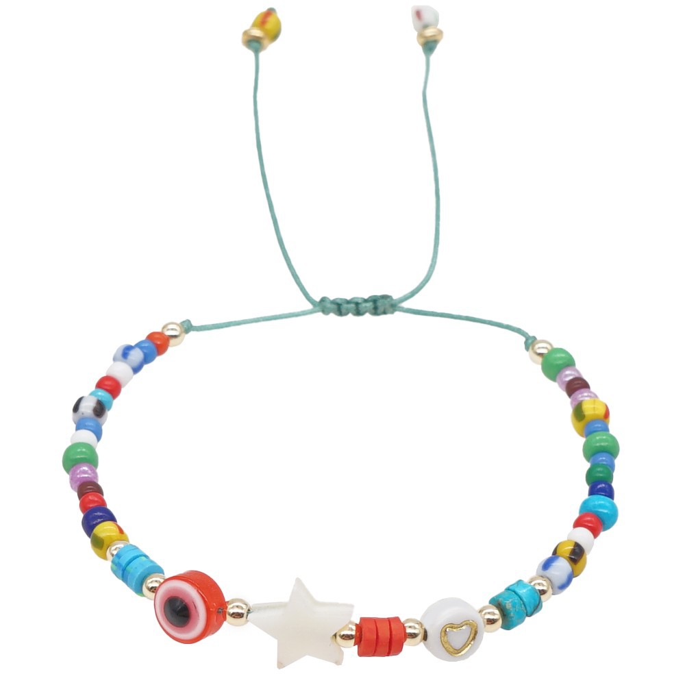 Fashion Package Price Zz-s210017 Colorful Rice Beads Alphabet Beads Beaded Bracelet Set