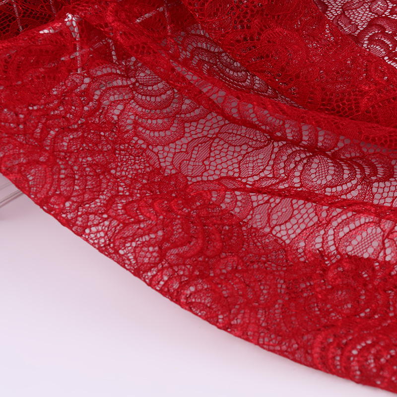 全滌綸股線蕾絲面料 卷裝蕾絲布料 春夏純色連衣裙面料
