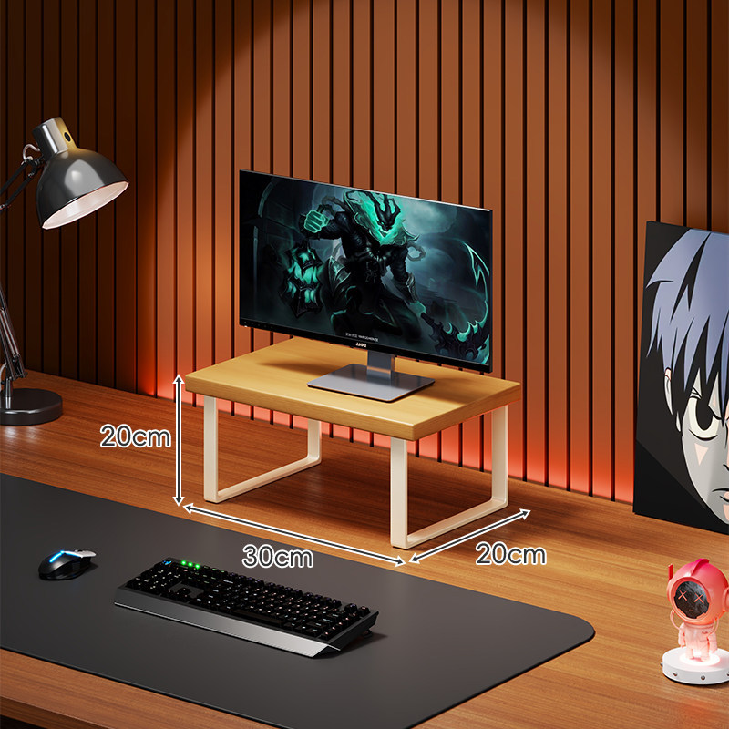 Soporte Elevador para Monitor de Computadora de Madera Organizador para Escritorio