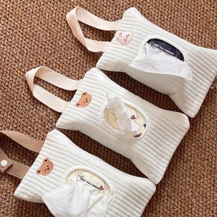 Ins Cartoon Animal Tissue Storage Bag Portable Home Car Multifunctional Storage Bag Wet Tissue Bag Tissue Bag