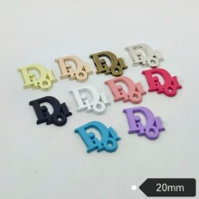 C*D金属电镀烤漆箱包鞋帽发饰发箍发夹发圈手机壳配件吊坠20MM