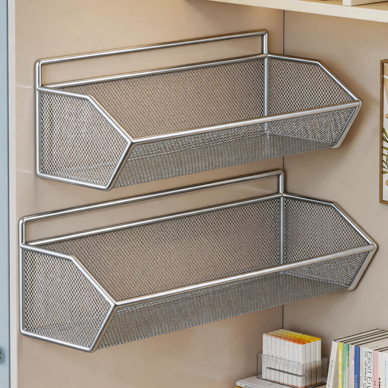 Wall-mounted storage shelves, wall-mounted storage baskets, no-drill installation, suitable for student dormitories, bedside wall-mounted storage racks Wall-mounted storage shelves, wall-mounted storage baskets, no-drill installation, suitable for student dormitories, bedside wall-mounted storage racks