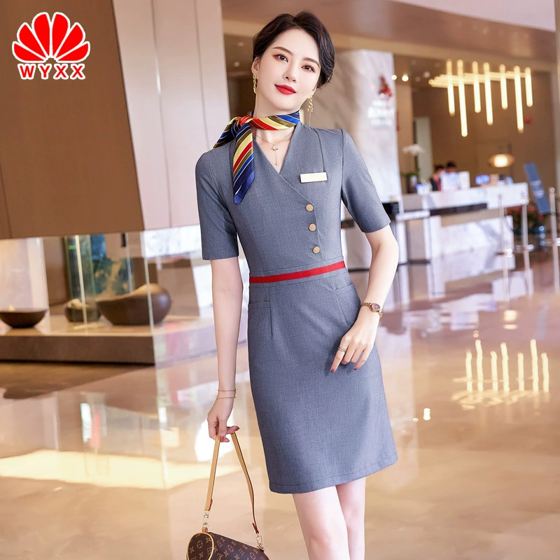 Высококачественный профессиональный костюм женский президентский костюм модный темперамент инструменты для деловых интервью официальное платье стойка регистрации отеля рабочая одежда
