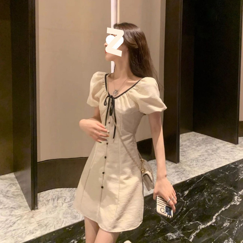 法式小个子短袖裙2025夏季新款气质甜美高级感小香风显瘦减龄裙子|undefined