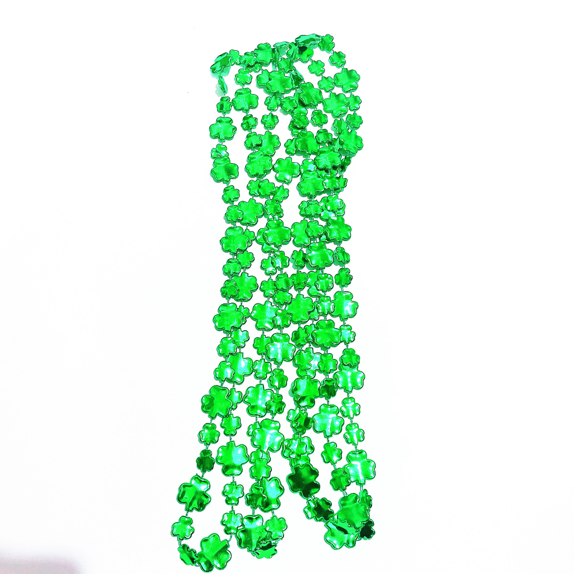 Collar de San Patricio Collar de día de Irlanda Cadena de cuentas de trébol Festival Carnaval Fiesta Cadena de cuentas Exclusivo transfronterizo
