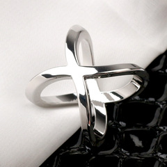 Silver H Scarf Clip Mini Small X Shawl Ribbon Tie Square Scarf Tie Corner Knot Two-in-One Accessory 