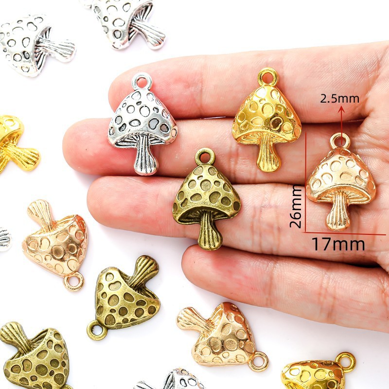 Vintage Style Mushroom Alloy Plating Charms display picture 2