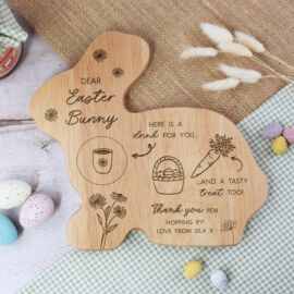 复活节兔子砧板 创意实木双面切菜板 厨房多用途早餐板装饰品