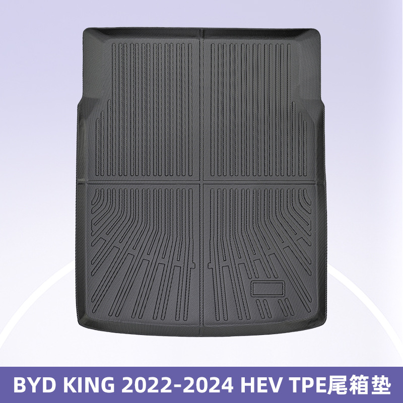 Aplicable a BYD KING 2022 - 2024 HEV TPE Foot Pads 3D All Weather Material Backpack Pad