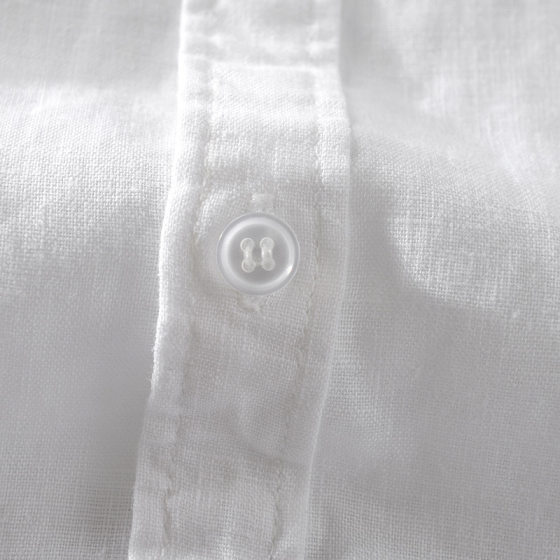 Breathable Pure Linen Shirt Men's Short-sleeved Loose Top Summer Wear Thin Lapel White Cotton