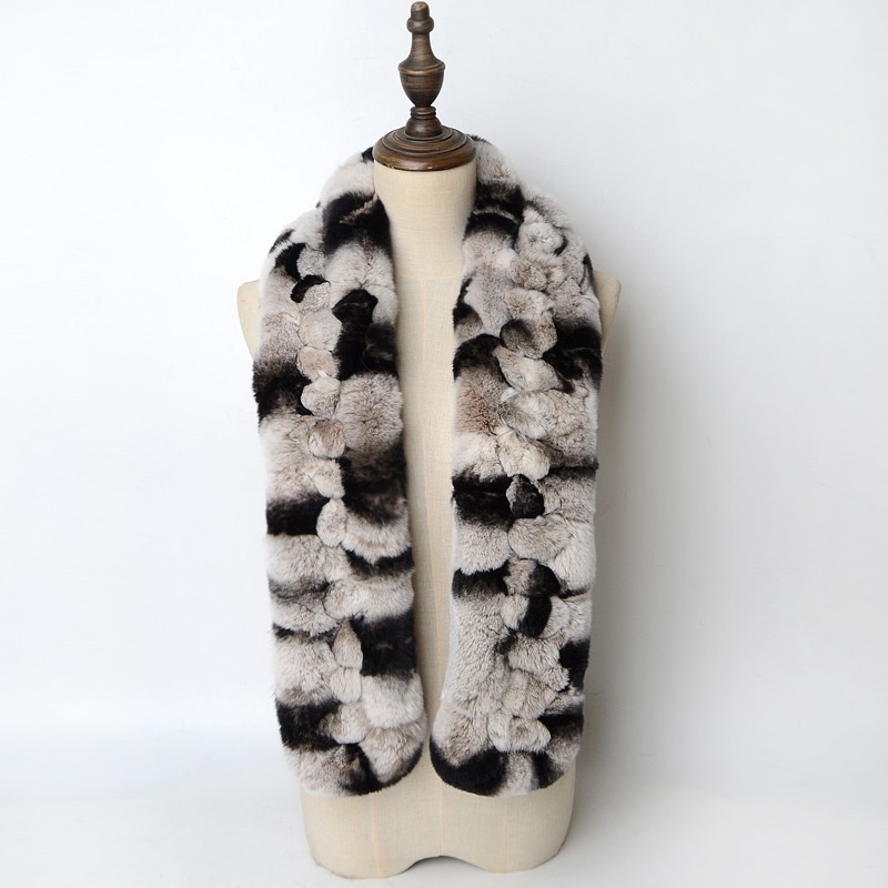 Koreanische Version mittellang echtes Kaninchenfell für Herbst Winter, Männer Frauen, dicker und warmer Schalkragen, Schal_voghion.com