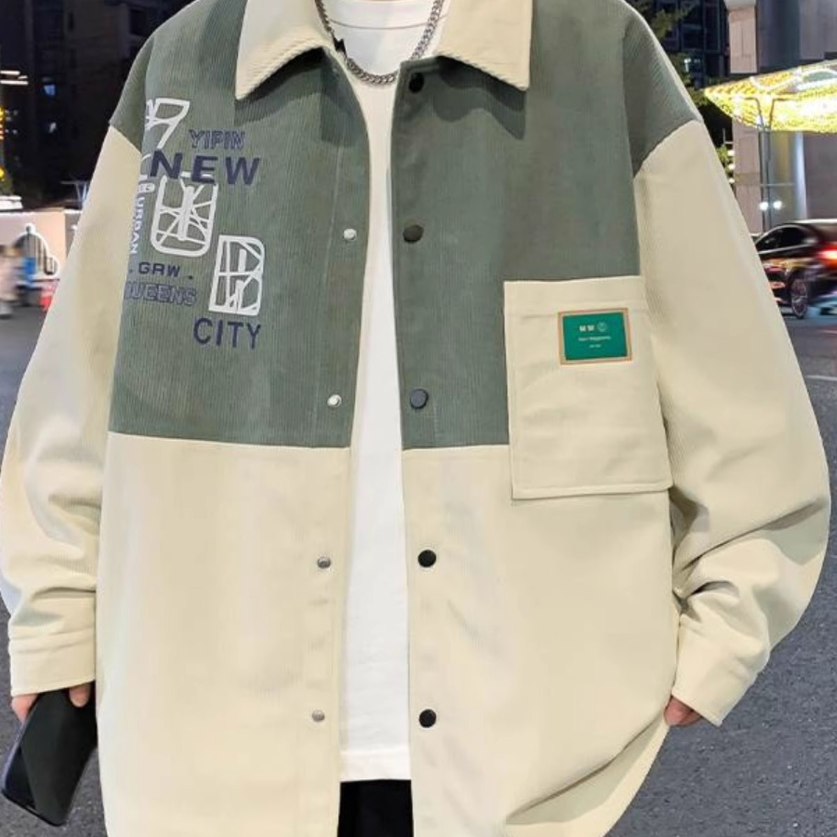 Men's Coat Spring and Autumn Summer Corduroy Loose Casual Lapel Jacket Workwear 2024 New Teenager Fashion Brand