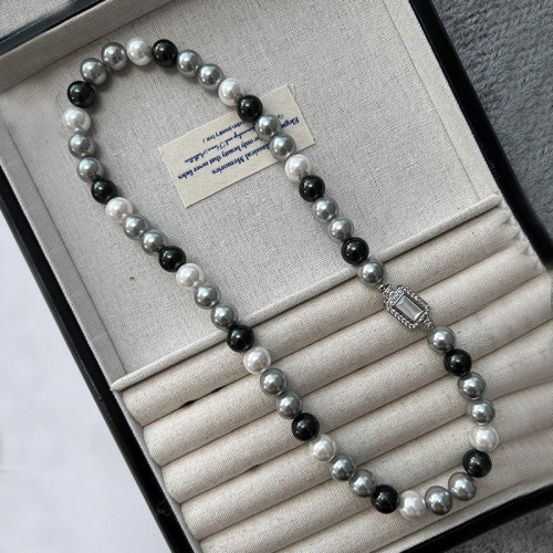 Mother-of-pearl Treasure Box Mixed Color Si Jia Pearl Necklace, High-end, Niche Design, Squirrel Pearl Bead Choker
