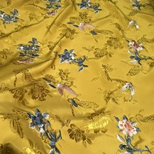 新款人丝提花面料 清代汉服旗袍重磅蝶恋花绣花面料