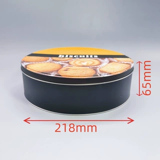 热销食品级圆形曲奇饼干马口铁盒月饼铁盒高档食物礼品盒来图定制