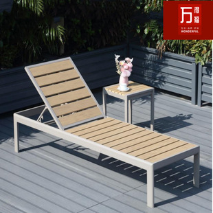 Outdoor Lounge Bed Hotel B&B Leisure Chair Internet Celebrity Swimming Pool Lounge Chair Waterproof Outdoor Open-Air Mesh Beach Lounge Chair